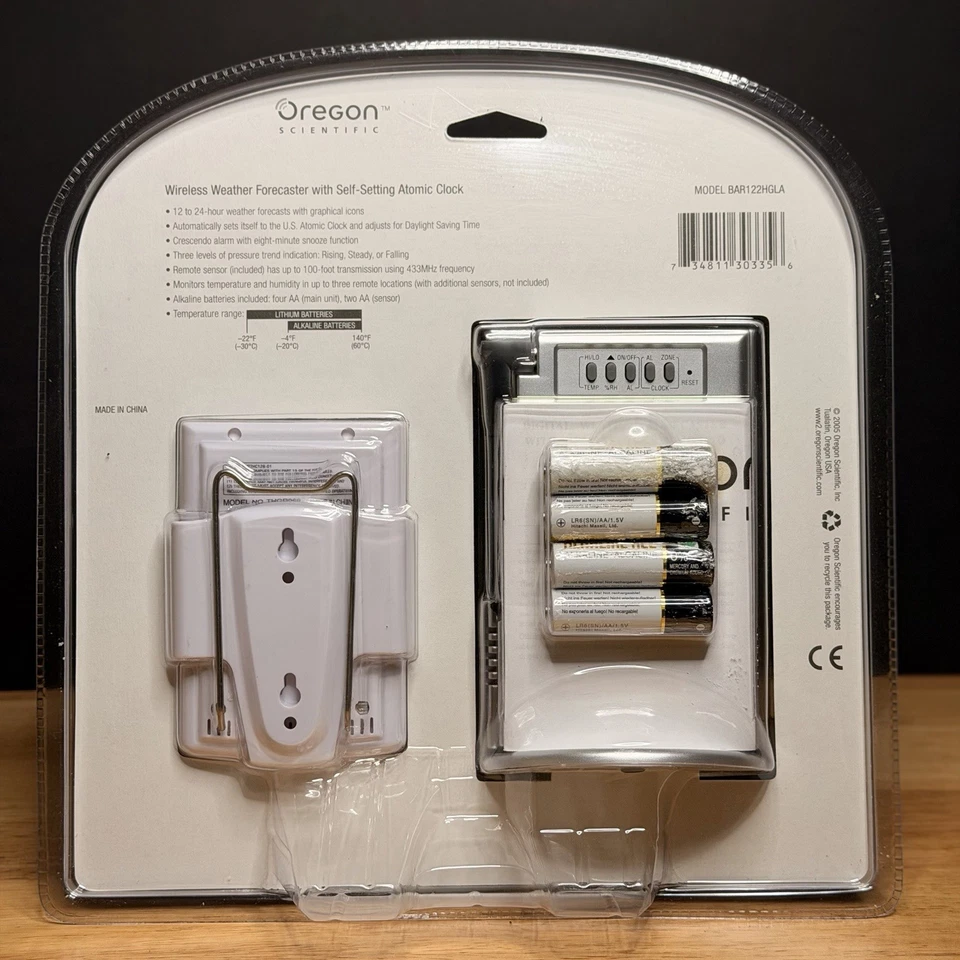 ⚡️NEW Oregon Scientific BAR122HGLA Wireless Weather Forecaster With Atomic Clock - Image 4 of 4