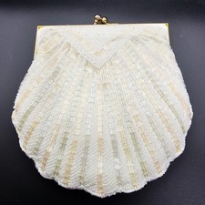 Vintage Beaded Shell Purse Robinsons Clutch Mermaidcore Bridal Bag