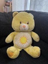 Care Bears Funshine Bear Yellow Plush Bear 16-20 in Vintage 2000-2009 Large