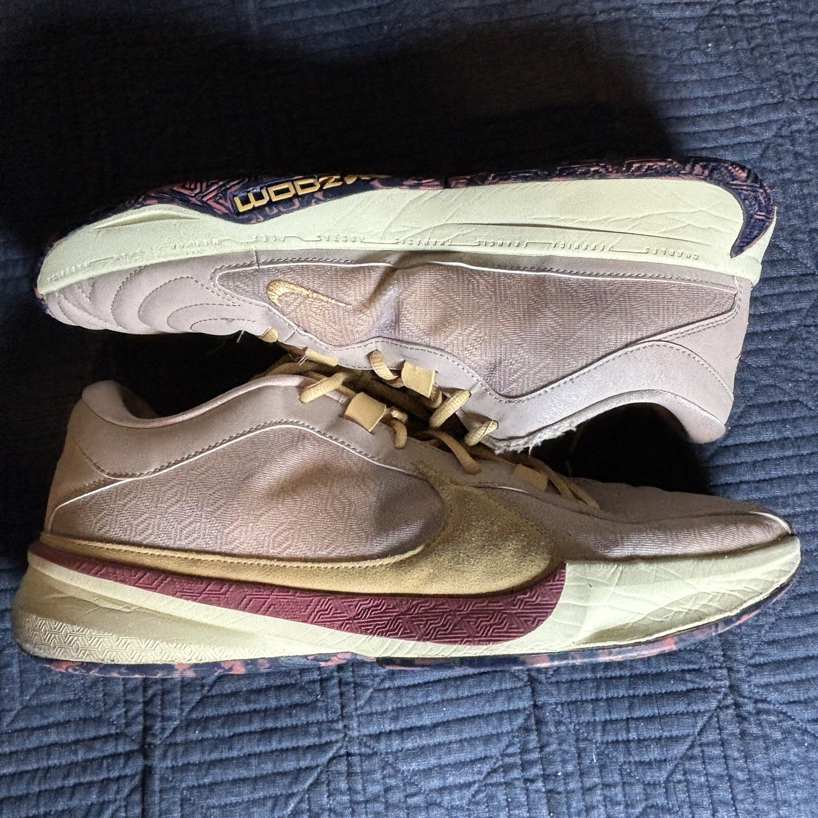 Nike Zoom Freak 5 Mens Sz 14 Basketball Shoes DX4985-200 Fossil Stone V thumbnail 5