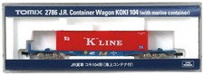 Used N Gauge Tomix 2786 Jr Freight Car Koki 104 Type (With Marine Containe Kmf11