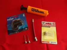 needle ball air pump inflator Wilson whistle Spalding hose connector and needles