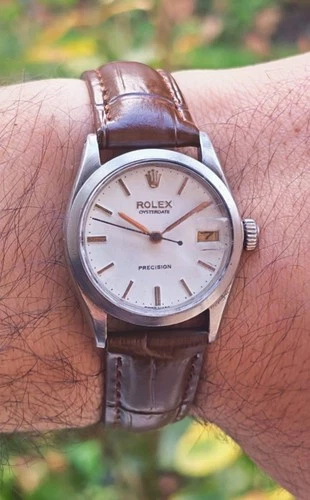 Rolex Oysterdate Precision 6466 Mid 1950's Cal 1210 Vintage Men's 30mm Watch