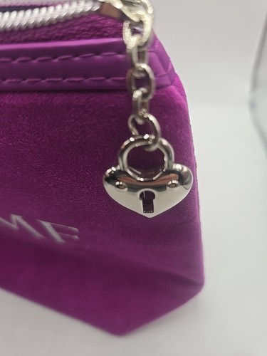 Bolso de Cosméticos Lancome Paris Edición Limitada 80 Aniversario Púrpura Corazón Cremallera - Imagen 4 de 4