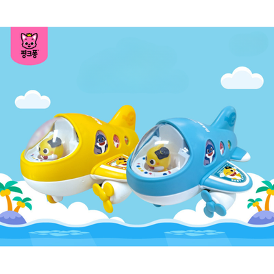 #ad Pinkfong Character Baby Shark Mini Plane Set of 2 Friction Power Toy Propeller M $40.59