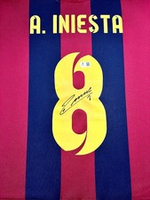 Maillot de foot FC Barcelone signé Andres Iniesta - authentifié Beckett BAS