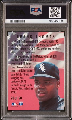 ♧Driver's Eyes The Best Battle 1994-1995 1994 Fleer - All-Stars Frank Thomas #23 for sale online | eBay