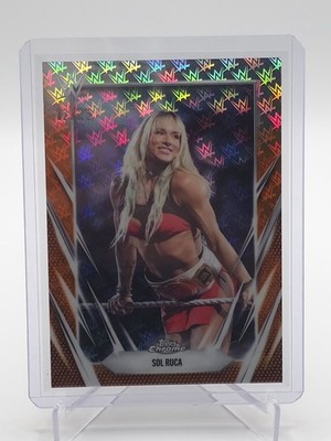 2026 Topps Chrome WWE Logofractor Orange Sol Ruca /25