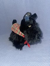 Applause Black Scottie Dog Plush 1984 Stuffed Figure Puppy Vtg Scottish Terrier