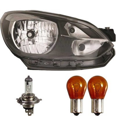 Scheinwerfer rechts für VW up! 11->> schwarz H4 inkl. PHILIPS Lampen 1371650
