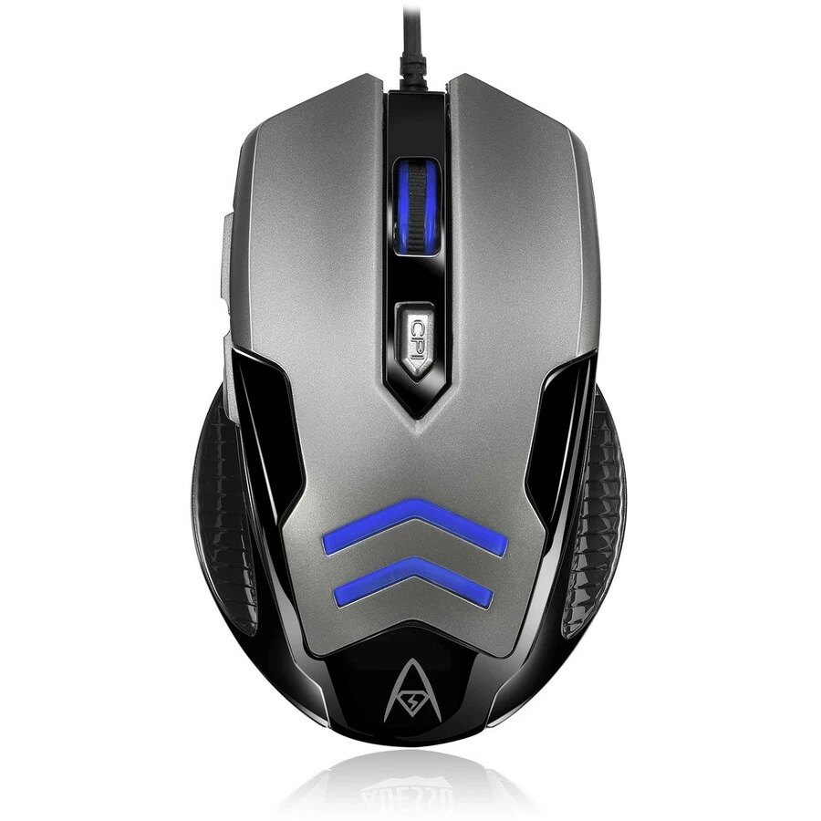 Adesso Multi-Color 6-Button Gaming Mouse - Optical - USB Cable - Black, Gray - 3 - Image 3 of 4