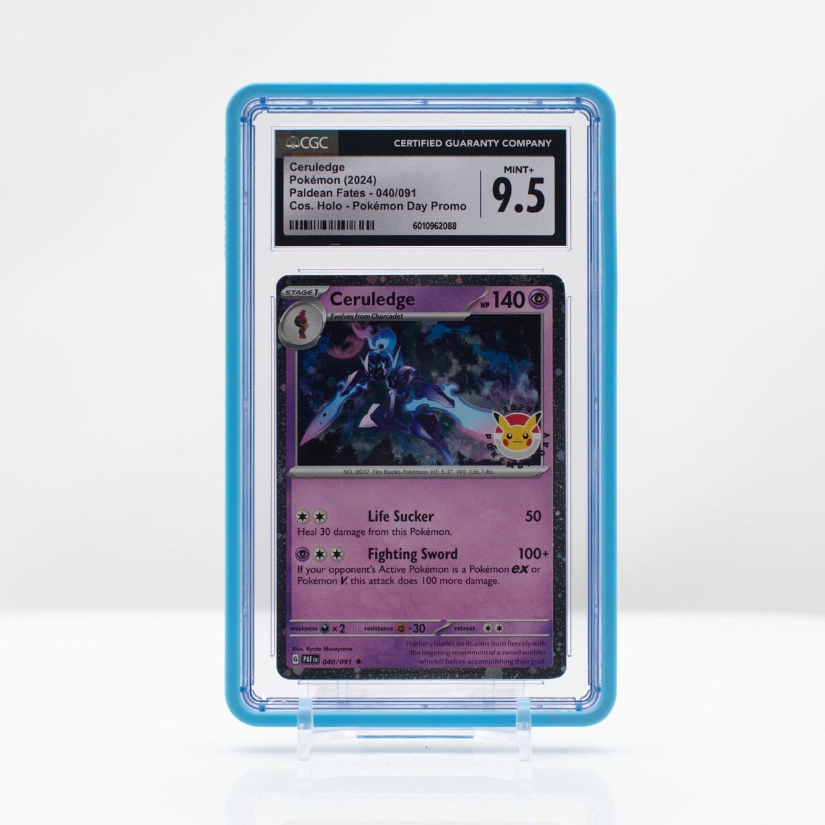 Pokemon Ceruledge #40 Cosmos Holo Pokemon Day Promo 2024 - CGC 9.5