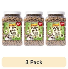 (3 pack) Purina Friskies Party Mix Natural Catnip Flavor Treats for Cats, 20 oz