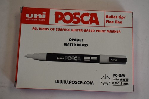 UNI POSCA PC-3M Paint Marker Water Based Bullet Tip Beige 0.9-1.3mm 6 Pack - Picture 4 of 5
