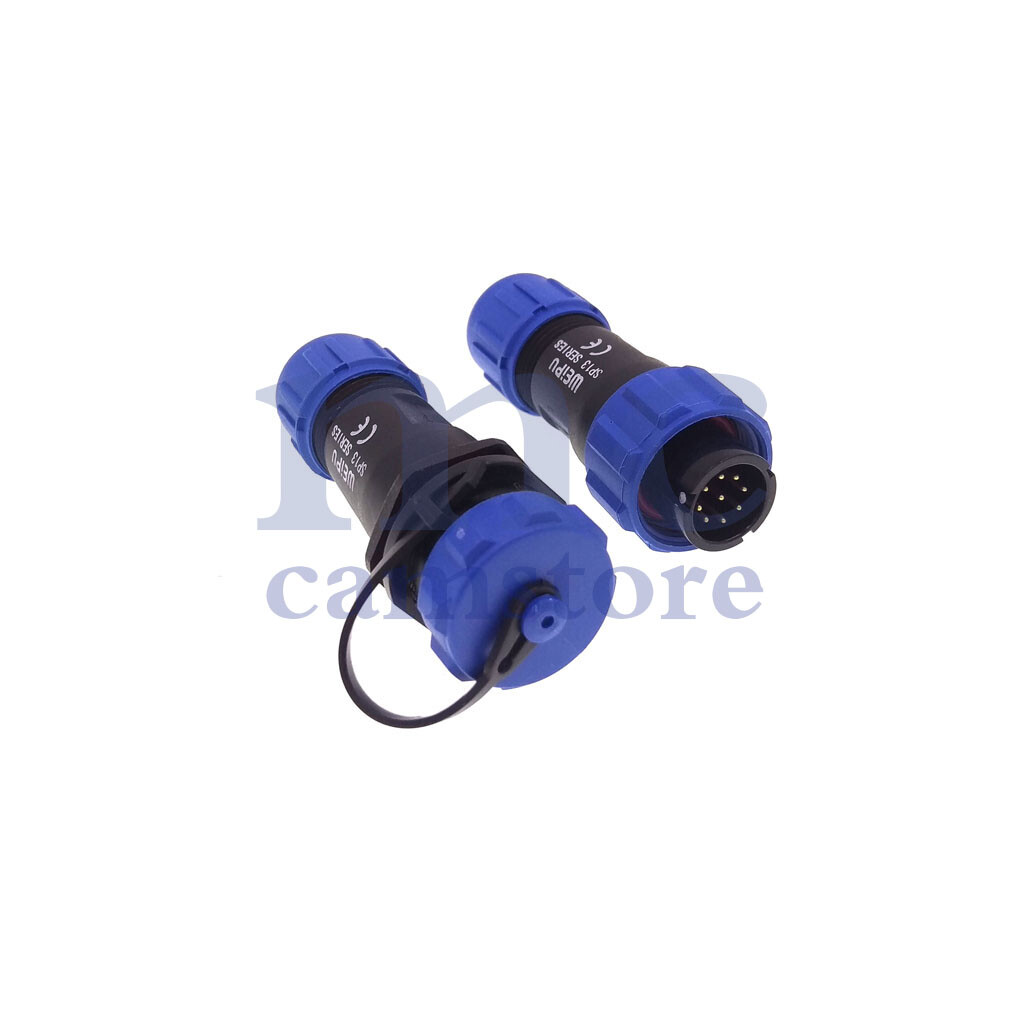 Produktbild von DRRI Weipu SP13 Quick Connect – 4-poliger Rundsteckverbinder, Gewindekupplung, IP68 Wasserdicht, Für LED-Leuchten, 5 A, 200 V
