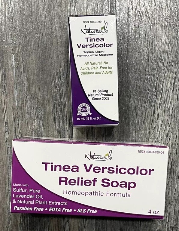 New Tinea Versicolor Treatment Pack Liquid Drops And Soap Bar