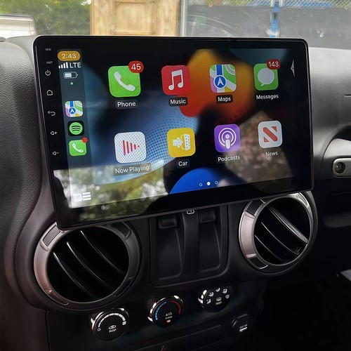 10.1" Apple Carplay Android 13 For 2007-2017 Jeep Wrangler JK Radio GPS Navi FM - Picture 12 of 14