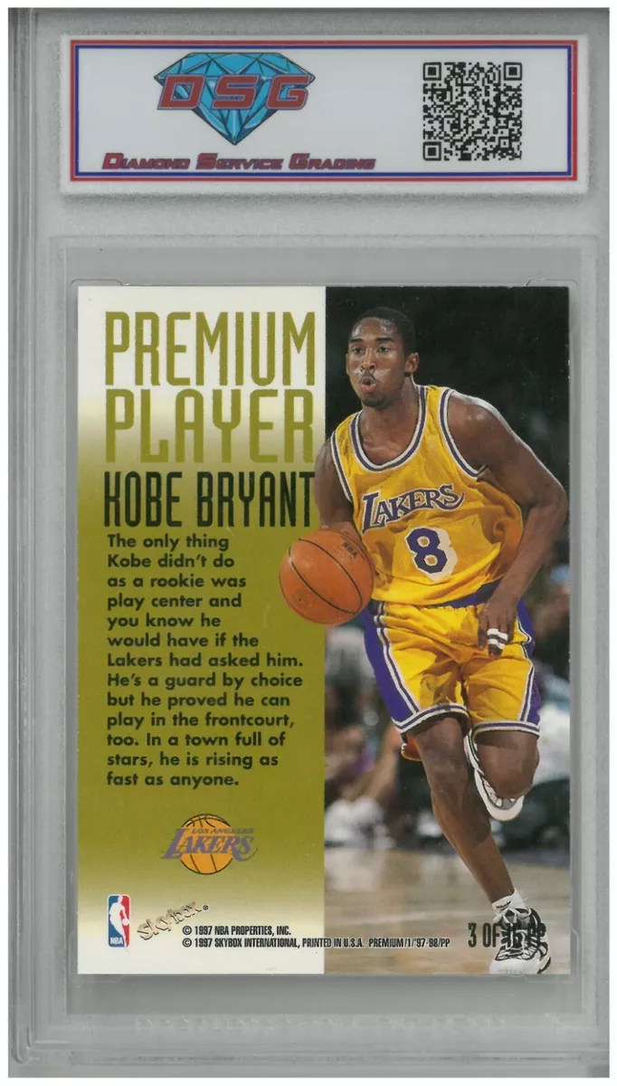 1997-98 Skybox Premium KOBE BRYANT #3 Premium Player 💎 DSG 8 NM/MINT