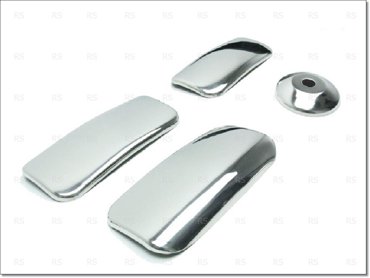 Chrome Antique Door Door Handles Chrome Mirror Covers + 4 Door Handle