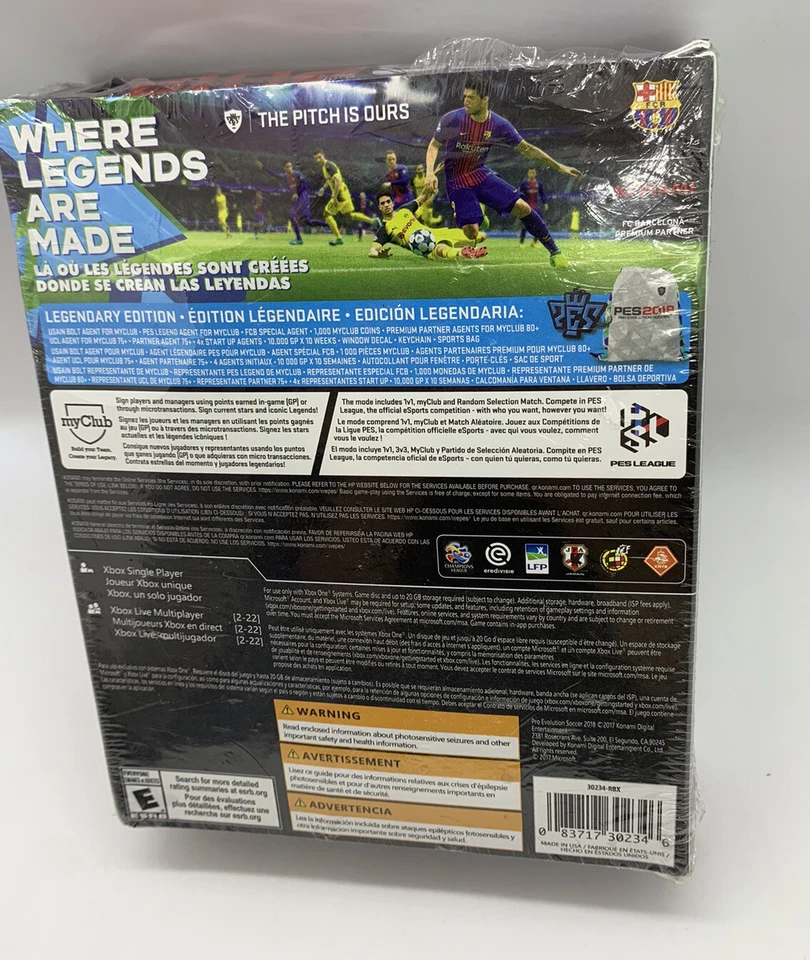 NEW Pro Evolution Soccer PES 2018 Legendary Edition Xbox One Official Video Game - Image 2 of 4
