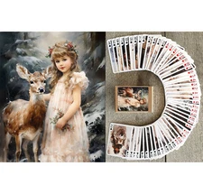 Playing Cards (Poker Deck 54 Cards) CHRISTMAS KIDS Vintage Cute Kids Animals 159