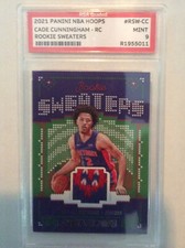 2021-22 Panini NBA Hoops Rookie Sweaters Cade Cunningham RC *RSA GRADED 9 MINT*