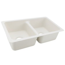 RecPro RV 27" X 16" Double Basin Undermount Kitchen Sink  Stonecase Material