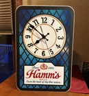 Vintage style Hamm's Beer Clock reproduction .080 alum custom sign 12" x 18"