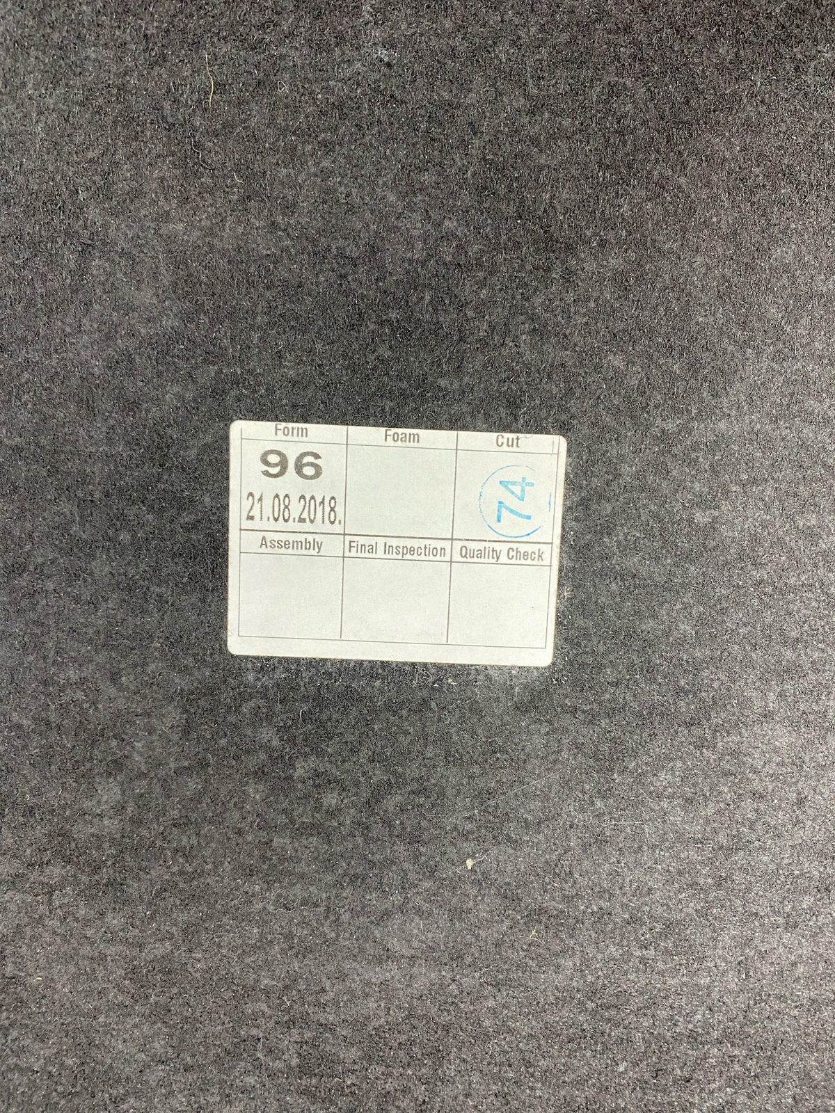 2019 ASTON MARTIN VANTAGE COUPE OEM REAR TRUNK FLOOR CARPET LINING TRIM COVER