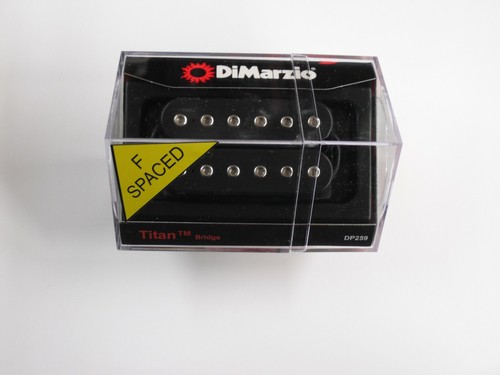 DiMarzio F-Spaced Titan Bridge Humbucker schwarz mit Chromstangen DP 259