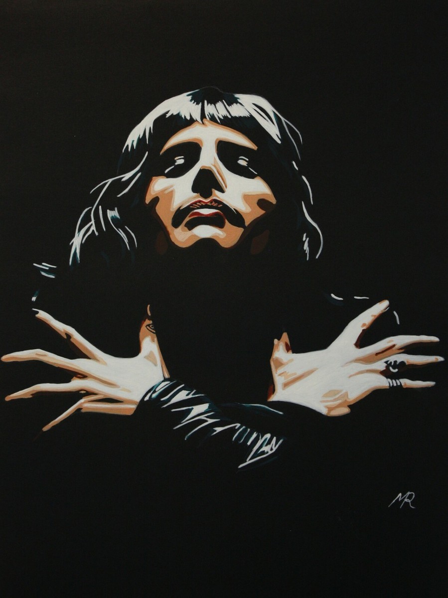 絵画 Fred mercury  97x130cm Freddie Mercury Art, Queen Canvas, Rock and Roll Painting