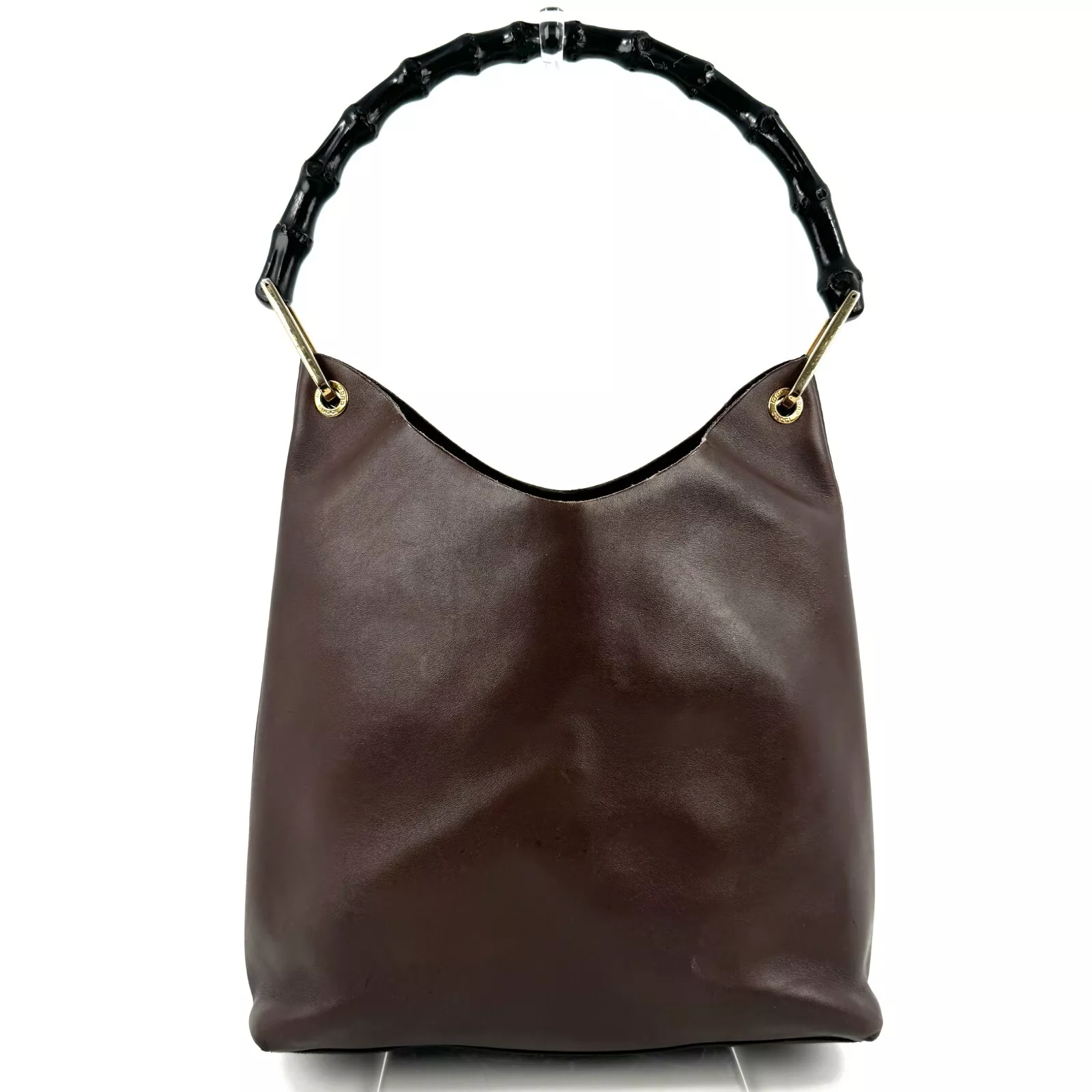 Sac à main vintage GUCCI bambou cuir authentique du Japon