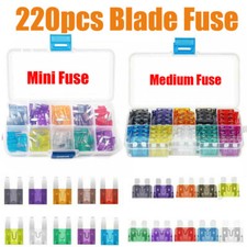 220pc Blade Fuse Assortment Auto Car Truck Motorcycle FUSES Kit ATC ATO ATM USA