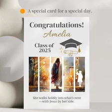 Christian Graduation Card Class Of 2025 Custom Graduation Card Personalized Grad