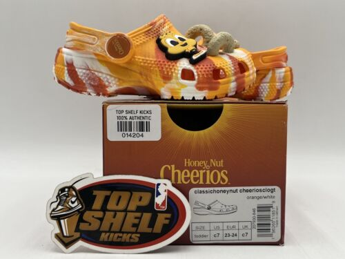 New Crocs Honey Nut Cheerios Rise N’ Style Toddler Size C7 Rare Authentic Orange - Picture 1 of 9