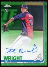 Kyle Wright 2019 Topps Chrome Auto #d /99 Rookie Green Parallel Atlanta Braves