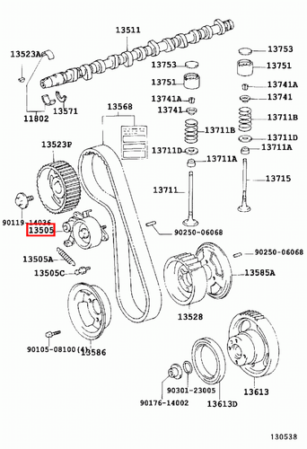 Genuine LandCruiser HZJ75 HZJ73 HZJ70 1HZ Timing Belt Idler Tensioner Pulley - Picture 7 of 12