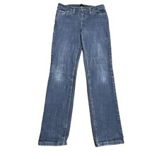 Levis Mid Rise Skinny Jeans Womens 29x30 Blue Denim Dark Wash Flower Arcuate