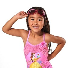 Girls DISNEY PRINCESS UV SUNGLASSES Child Aurora Tiana Rapunzel Jasmine Decals