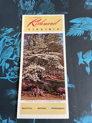 c 1960s Vintage Richmond Virginia Travel Brochure Azalea Gardens Bryan Park VA