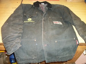 black denim work jacket