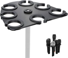 Microphone Holder Multi Mic Holder for Wired and Wireless Mics Multiple Micro...