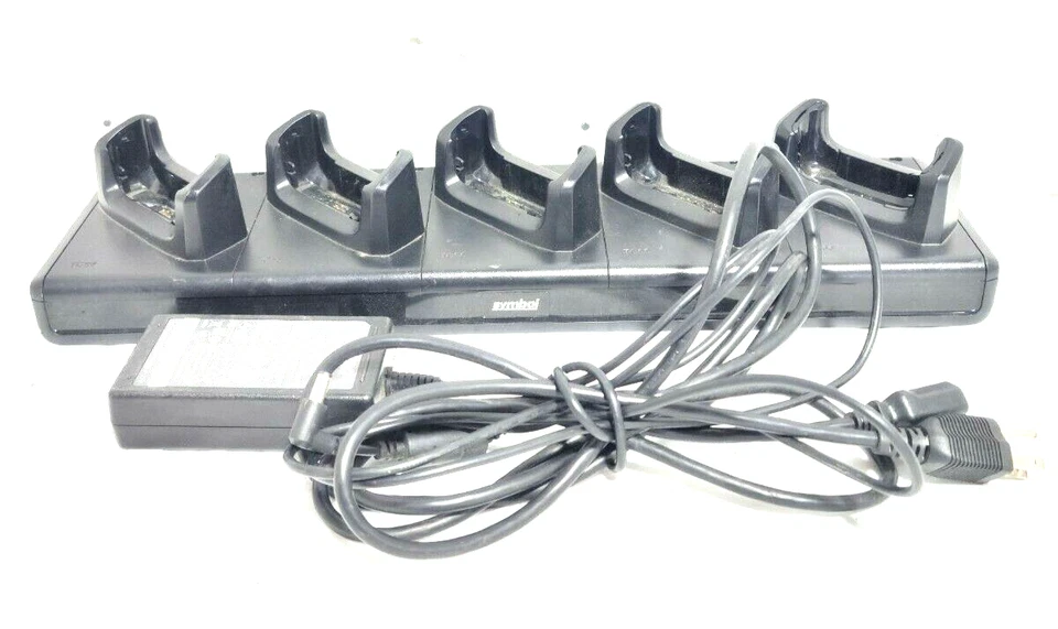 Cargador Motorola/Symbol/Zebra 5 ranuras CRDUNIV-55-5000R para escáner TC55 con alimentación C Foto 2 de 4