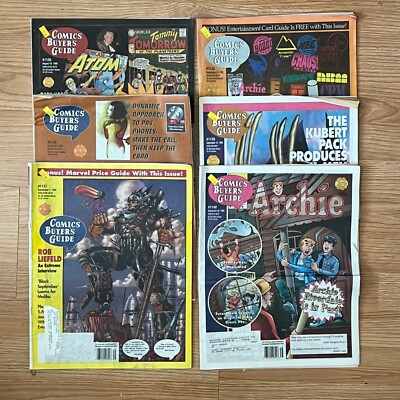 6 Comics Buyer's Guide CBG Comic Fandom VTG 1995 Straight Run Issues 1135-1140