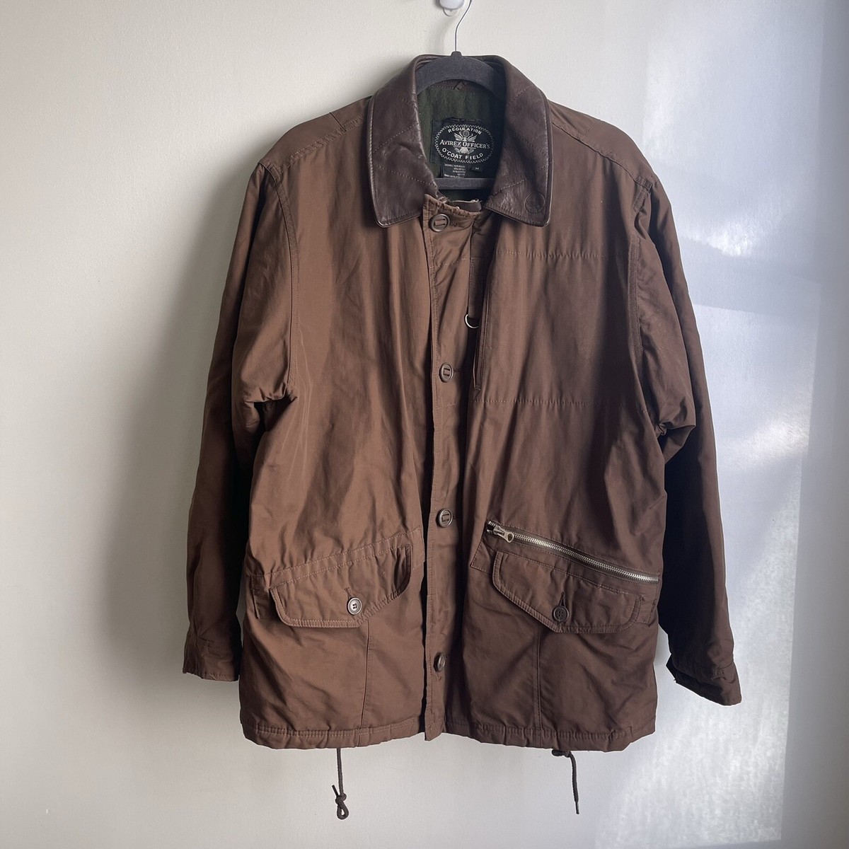 Vintage Avirex Officers O'Coat Brown Field Flight Jacket #84 Vintage Avirex Officers O'Coat Brown Field Flight Jacket #84