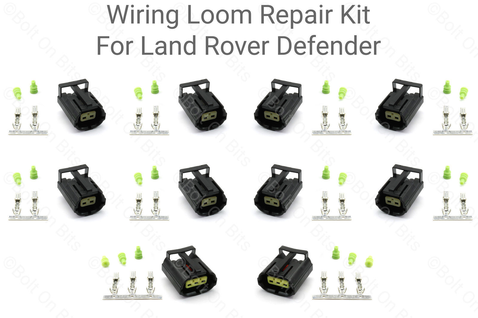 RDX Wiring Loom Repair kit Land Rover Defender Connectors Plugs 2 & 3 way female eBay