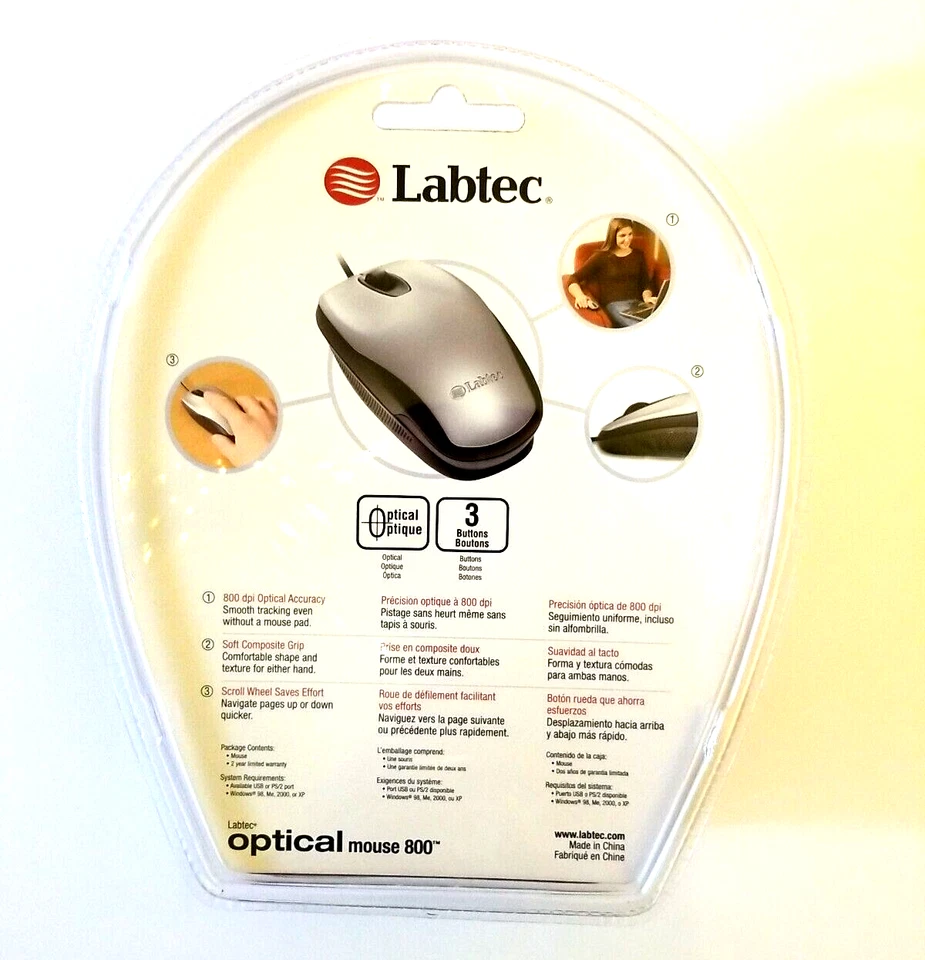 Labtec Optical 800 3-Button Mouse, 931734-0403 - Image 4 of 4