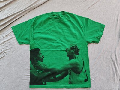 Packer Shoes Larry Bird Vs Dr J 11/9/84 Graphic All Over Print T-Shirt XL Celtic