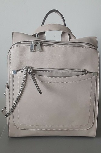 Katie beige faux leather backpack 