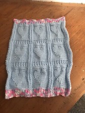 Hand Made Barbie Doll Blanket With Heart Motif